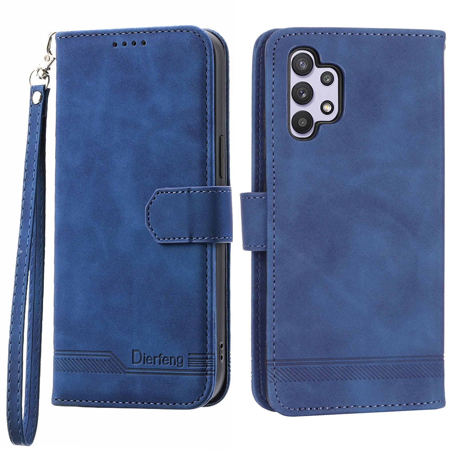 DIERFENG DF-03 Mobile Phone Cover for Samsung Galaxy A32 5G M32 5G Lines Imprinted PU Leather Stand Wallet Phone Case DIERFENG DF-03 Mobile Phone Cover for Samsung Galaxy A32 5G M32 5G Lines Imprinted PU Leather Stand Wallet Phone Case